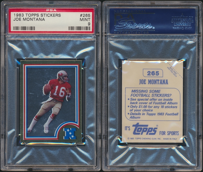 Joe selling Montana Football card album